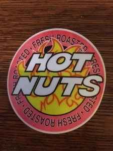 Auténtica ORIGINAL Hot Nuts autoadhesiva calcomanía etiqueta máquina expendedora - Imagen 1 de 1