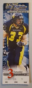 West Virginia Mountaineers James Madison Football Ticket 9/25 2004 Scott Gyorko - Bild 1 von 2