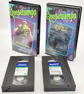 R.L. Stine Goosebumps Lot 2 The Haunted Mask Welcome To Dead House VHS Tapes - Picture 1 of 3