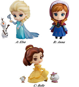 Disney Princess Nendoroid Elsa Anna Belle Rapunzel Tinker Bell Ariel action fig 