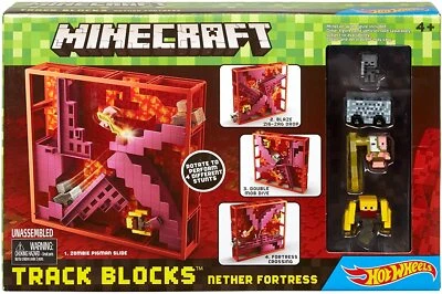 Hot Wheels Minecraft Track Blocks Nether Fortress Play Set - Image 1 of 4