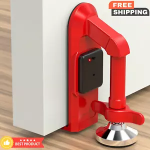 1Pc Door Stop Security Lock Portable Anti-Theft Alarm Home Apartment Hotel Door - Picture 1 of 9