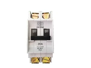 MK LN5960 20A Amp 2 Pole Circuit Breaker M6 - Picture 1 of 2