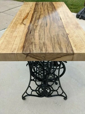 Singer Treadle leg cocktail/computer table - Image 1 of 4