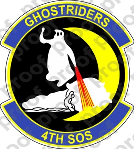 PEGATINA DEL 4º ESCUADRÓN DE OPERACIONES ESPECIALES DE LA USAF - Imagen 1 de 1