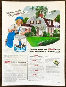 1948 Dutch Boy House Paint PRINT AD The Home You Love Gives Your Heart a Lift - Picture 1 of 1