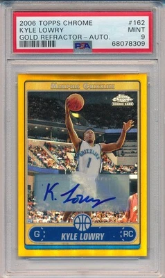KYLE LOWRY 2006-07 Topps refrator de ouro cromado /25 Rookie RC BGS 9 Estado perfeito - Imagem 1 de 4