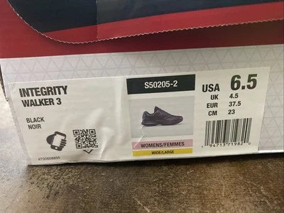 SAUCONY WOMEN'S INTEGRITY WALKER 3 -6.5 BLACK WIDE WIDTH (D)  SLIP RESISTANT NEW - Image 1 of 4