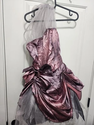 Zombie Queen Hallowen 服装 尺寸 MD 7-9 JR — 第 1/3 张图片