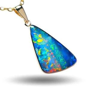 Ethereal Gaze heller australischer Opal Anhänger 14k Gold Geschenk 8,1ct N83 - Bild 1 von 6