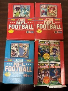 (4) 1990 Score NFL Football Series 1 Wax Box Factory Sealed Boxes - Picture 1 of 5