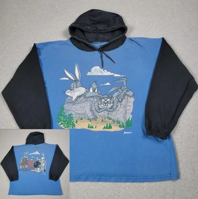 Camisa De Colección Looney Tunes Hombres 2XL 90s Hecha en EE. UU. Warner Bros Taz Bugs Con Capucha Foto 1 de 4