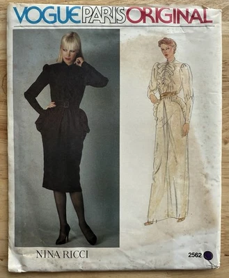 Vogue Paris Original Designer Nina Ricci pattern 2562 Misses’ Dress Size 16 UC - Image 1 of 4