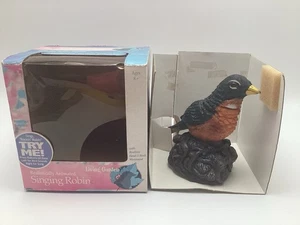 New NIB 2000 Gemmy Living Garden Animated Chirps Sings Rockin Robin Figure Bird - Picture 1 of 11