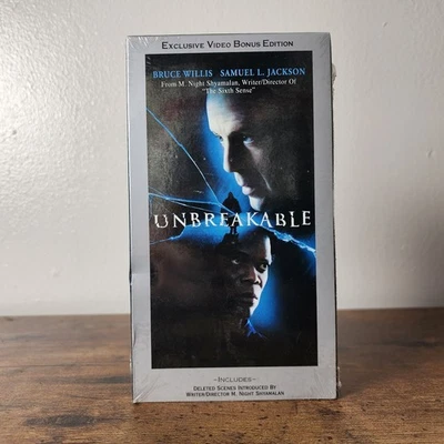 Unbreakable (VHS, 2001) Exclusive Video Bonus Edition Movie  - Image 1 of 4