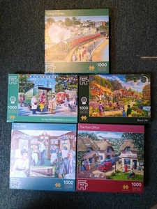 Restposten Eckpuzzle - 5 x 1000 Teile - alle vollständig - Bild 1 von 16