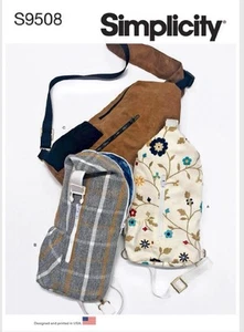 💐Simplicity S9508 Zip Pack In Two Sizes Unisex Front Style Sling Carrier Pack - Picture 1 of 2