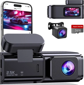 NEW S90 Dash Cam Front and Rear: 2.5K+1080P Dual Dash Camera 1.47" IPS Screen - Picture 1 of 7
