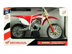 NEW RAY 57873 2018 HONDA CRF450R CRF 450R DIRT BIKE MOTORCYCLE 1/12 RED - Picture 1 of 3