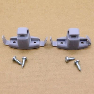 Set of 2 Left Right Light Gray Sun Visor Clip For BMW E38 E39 E53 540i 750iL X5 - Picture 1 of 4