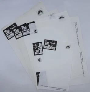 The Godfather Official Paramount Letterhead Deadstock Alfran Productions 1972 - Picture 1 of 8