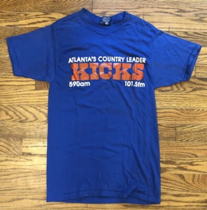 Vintage Atlanta’s Country Leader KICKS 101.5 FM Sneakers MED Shirt Single Stitch - Picture 1 of 6