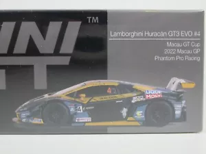 Mini GT, LAMBORGHINI HURACÁN GT3 EVO, 2022 Macau GT Cup, 1:64 scale, #645 - Picture 1 of 7