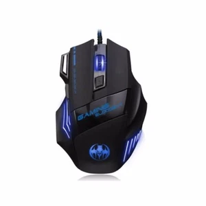 AU USB 5500DPI LED Wired Optical Backlight Gaming Mouse Support Pro 7 Button New - Picture 1 of 4