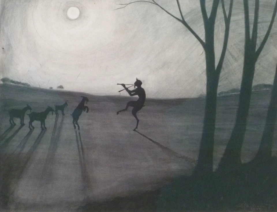 Léon Spilliaert : 1900 : Faun by Moonlight : Archival Quality Art Print - Image 1 of 1