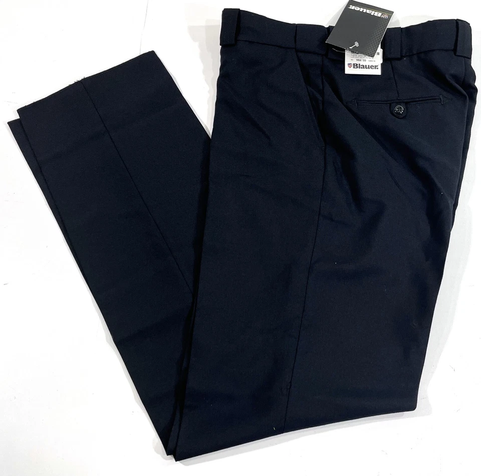 Mens Blauer 8560 4pocket Wool Blend Pants Dark Navy 33x36 Unhemmed