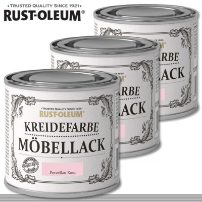 Rust-Oleum 3 x 125 ML Color Tiza Barniz de Muebles Porcelana Rosa Shabby - Imagen 1 de 2
