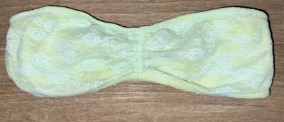 Sujetador Victoria's Secret para mujer S Ruche Bandeau sin tirantes verde lima y verde azulado encaje Foto 1 de 4