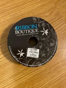 The Ribbon Boutique bianco/nero 7/8" x 7yds - Foto 1 di 2