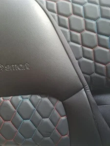 CAR SEAT COVERS (2 pcs) | Made for SMART | Polygon Leatherette Variations - Imagen 1 de 12