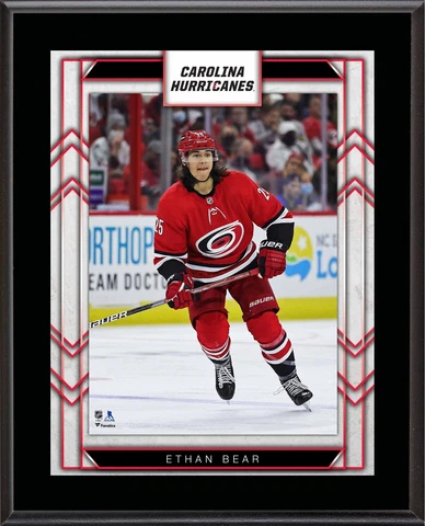 Ethan Bear Carolina Hurricanes 10.5" x 13" Sublimated Player Plaque Cover