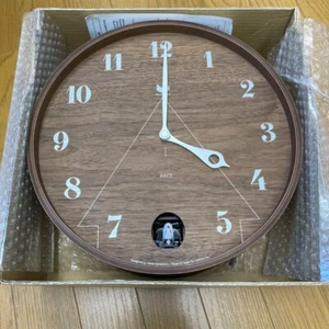 Lemnos PACE Brown LC11-09 BW Cuckoo Clock Analog Natural Wood Silent NEW - Picture 1 of 4