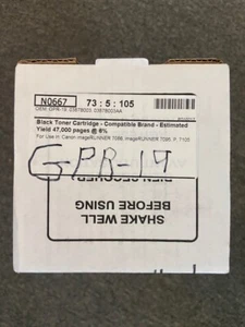 GPR-19 Black Toner #N0667, #0387B003, #0387B003AA Compatible Brand Canon - Picture 1 of 7