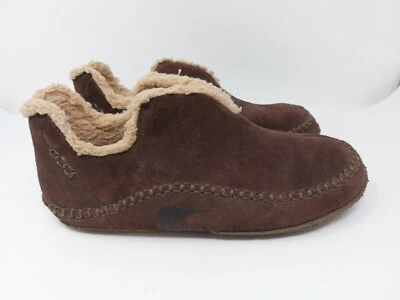 Sorel Manawan Brown Leather Slippers Mens Size 14 NM1466-287  - Image 1 of 4