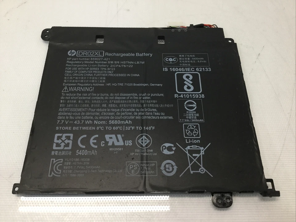 Genuine HP Chromebook 11 G5 DR02XL Battery HSTNN-IB7M 859027-121 859027-421 — 第 1/2 张图片