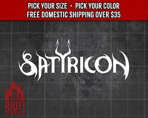 Satyricon Decal for Car Band Logo Sticker for Laptop Black Metal Decal - Picture 1 of 6