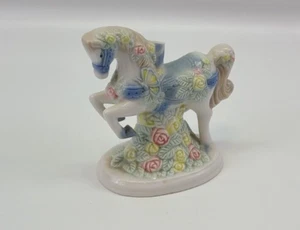 Buntes Karussell Pferd Figur Keramik 5" x 5" - Bild 1 von 6