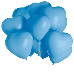 AFTERLOON® Biodegradable Balloons 100 pcs Light Blue 10 Inch Heart Shaped Thi... - Picture 1 of 9