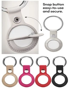 Für Apple AirTag PU Leder Tracker Halter mit Schlüsselanhänger Schutzhülle Cover - Bild 1 von 41