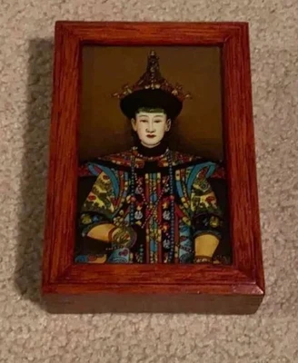 Hermosa Caja Baratija Madera Vidrio Pintado al Reverso - Gran Calidad y Detalles  Foto 1 de 2