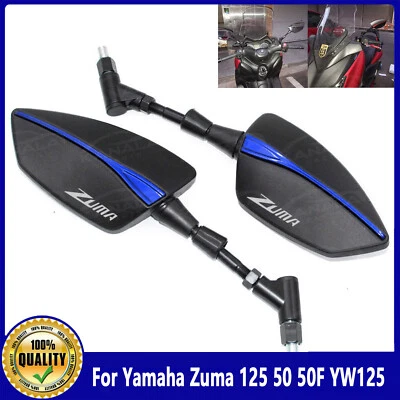 For Yamaha Zuma 125 50 50F YW125 CNC Universal Left Right Rear Rearview Mirrors Foto 1 de 4