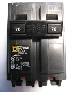 Square D 70 Amp Homeline Leitungsschutzschalter 2-polig HOM270 - Bild 1 von 4