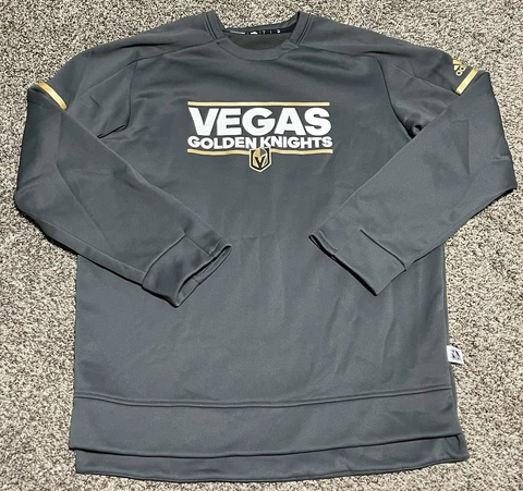 Adidas Las Vegas Golden Knights NHL Crew Sweatshirt Men's Large Gray Perfect Cover