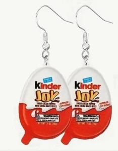 Pendientes Huevo Chocolate Kinder Joy Estilo Gancho Cuelga-Nuevos - Imagen 1 de 2