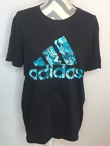 Adidas Mens L The Go To Performance Tee Tshirt Black Short Sleeve Climalite - Picture 1 of 5