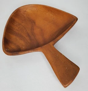 Vintage Holz Pilzschale Platte Snackschale 70er Pilze Servieren Bargeschirr - Bild 1 von 12